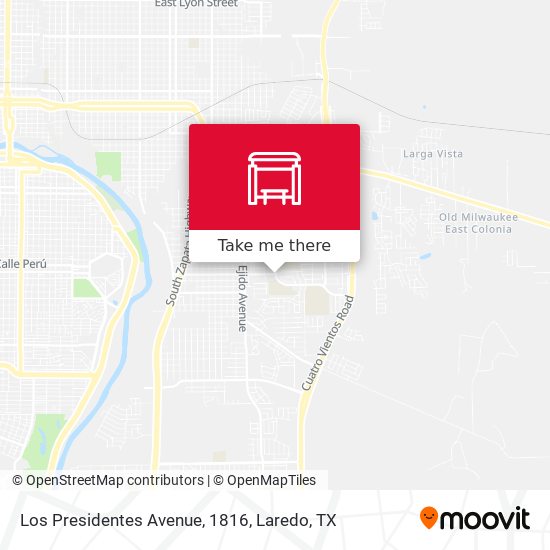 Mapa de Los Presidentes Avenue, 1816