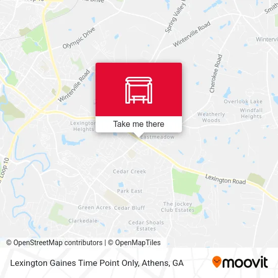 Lexington Gaines Time Point Only map