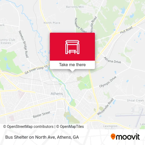 Mapa de Bus Shelter on North Ave
