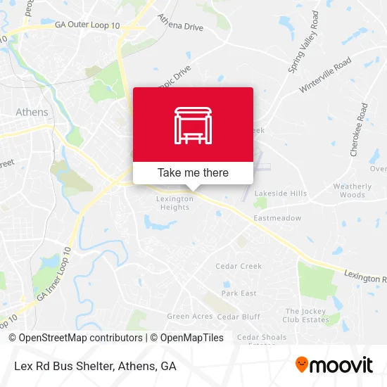Lex Rd Bus Shelter map