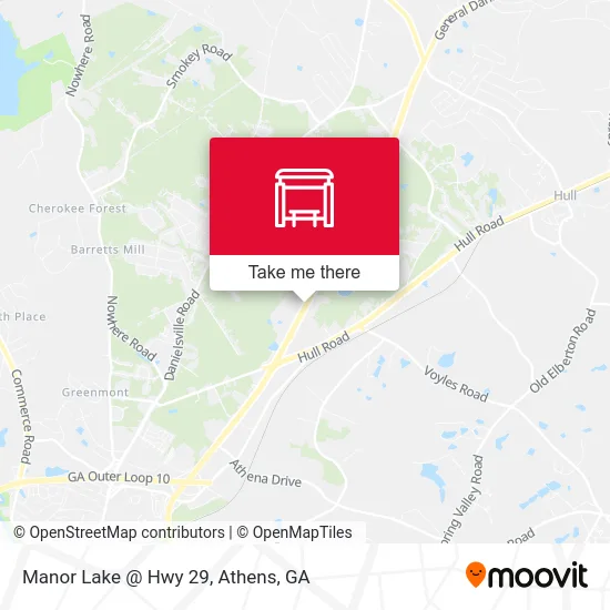 Manor Lake @ Hwy 29 map