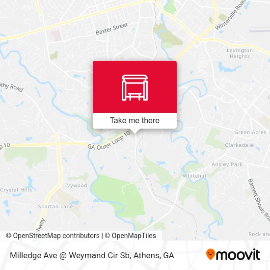 Mapa de Milledge Ave @ Weymand Cir Sb