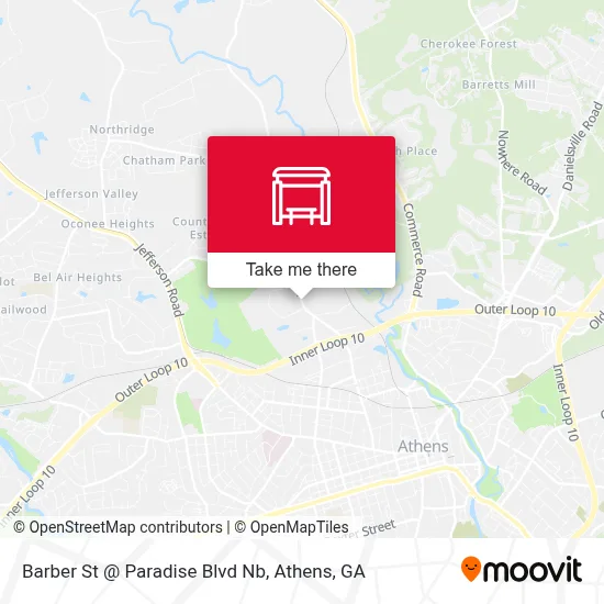 Barber St @ Paradise Blvd Nb map