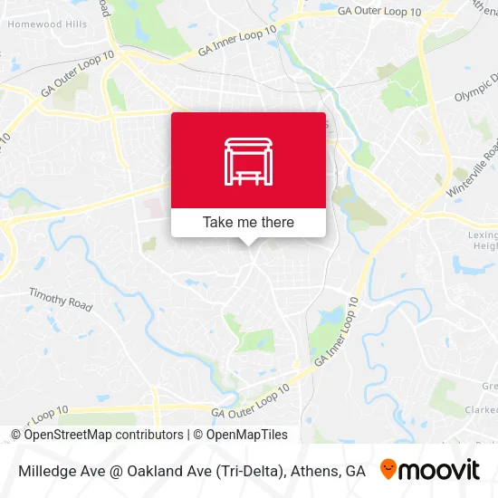 Mapa de Milledge Ave @ Oakland Ave (Tri-Delta)