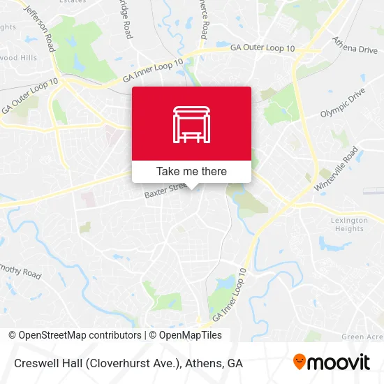 Mapa de Creswell Hall (Cloverhurst Ave.)