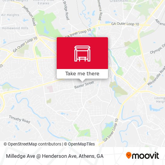 Milledge Ave @ Henderson Ave map