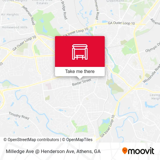 Mapa de Milledge Ave @ Henderson Ave