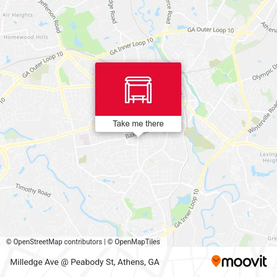 Mapa de Milledge Ave @ Peabody St