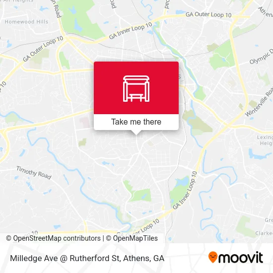 Mapa de Milledge Ave @ Rutherford St