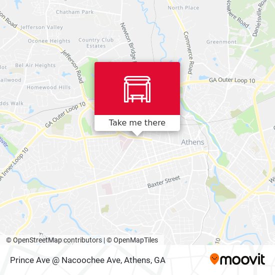 Mapa de Prince Ave @ Nacoochee Ave