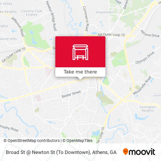 Mapa de Broad St @ Newton St (To Downtown)