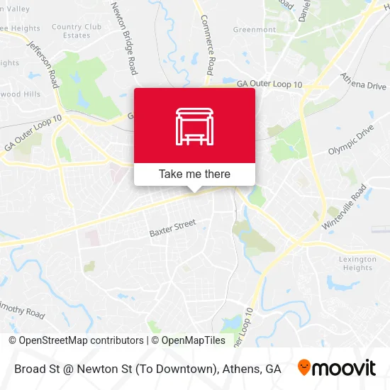 Mapa de Broad St @ Newton St (To Downtown)