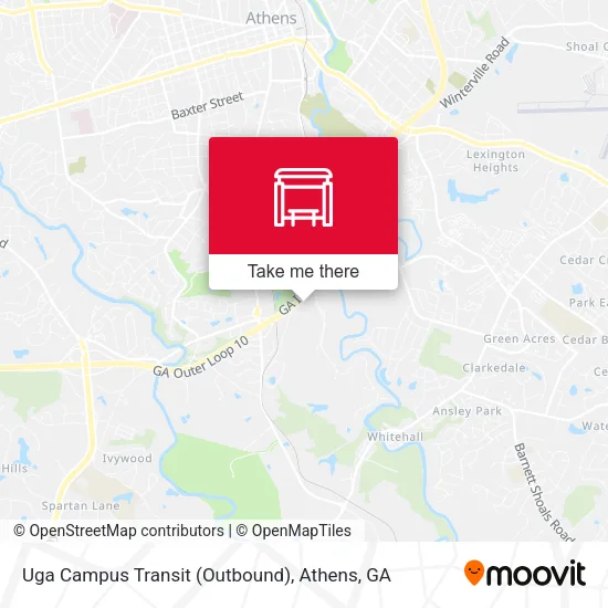 Mapa de Uga Campus Transit (Outbound)