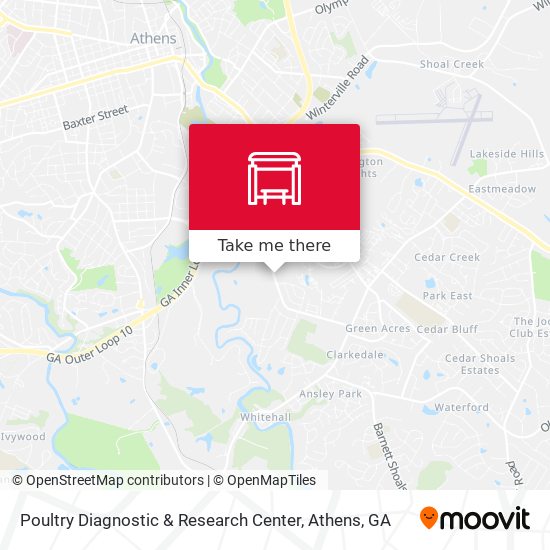Mapa de Poultry Diagnostic & Research Center