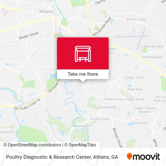 Mapa de Poultry Diagnostic & Research Center