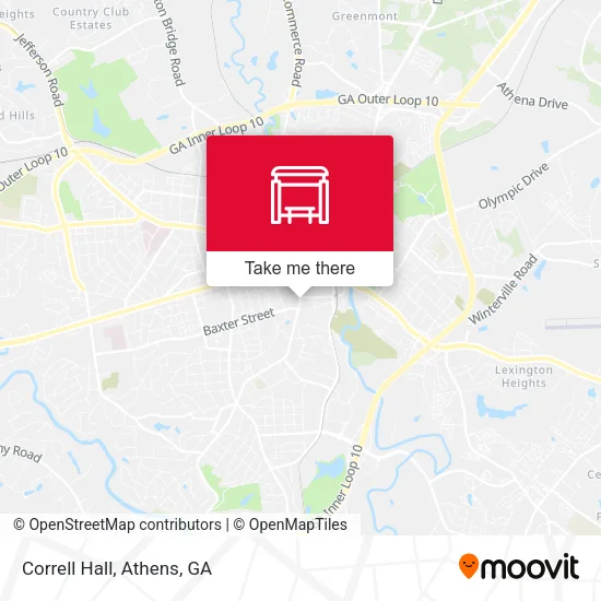 Mapa de Correll Hall