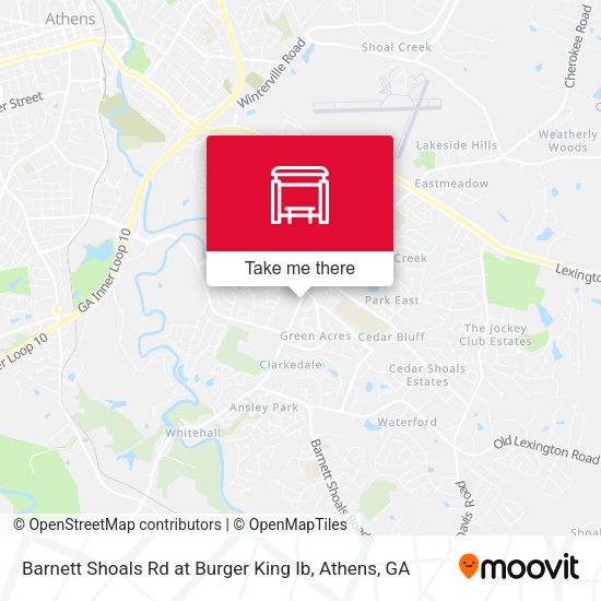 Barnett Shoals Rd at Burger King Ib map