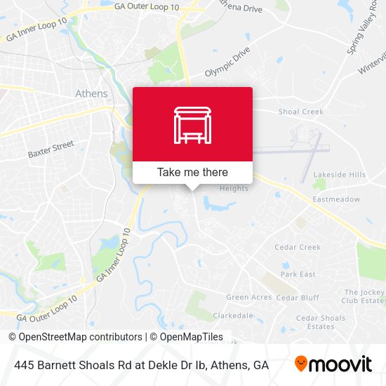 445 Barnett Shoals Rd at Dekle Dr Ib map