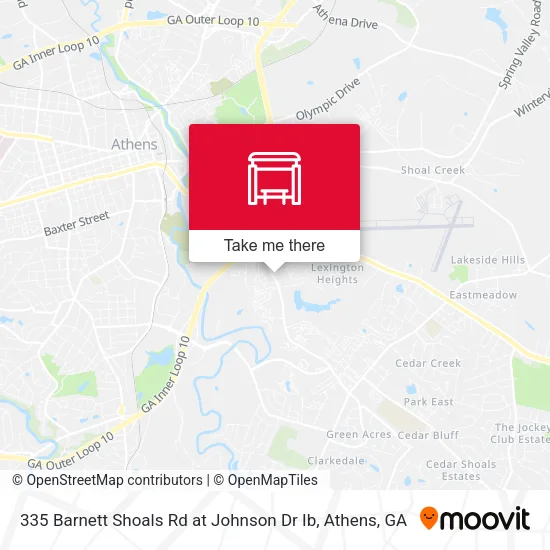 Mapa de 335 Barnett Shoals Rd at Johnson Dr Ib