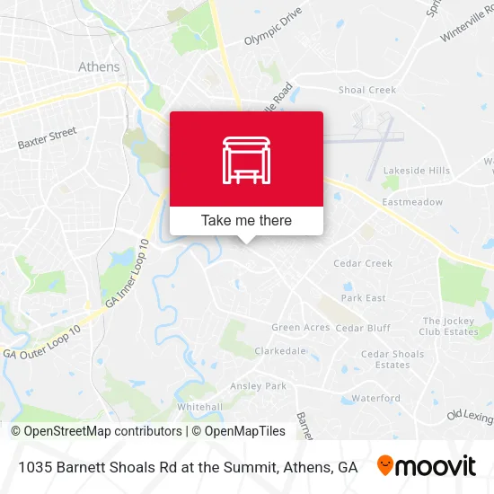 Mapa de 1035 Barnett Shoals Rd at the Summit