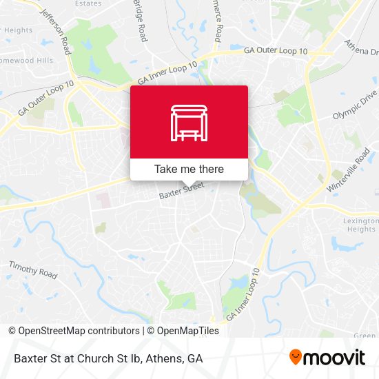 Baxter St at Church St Ib map