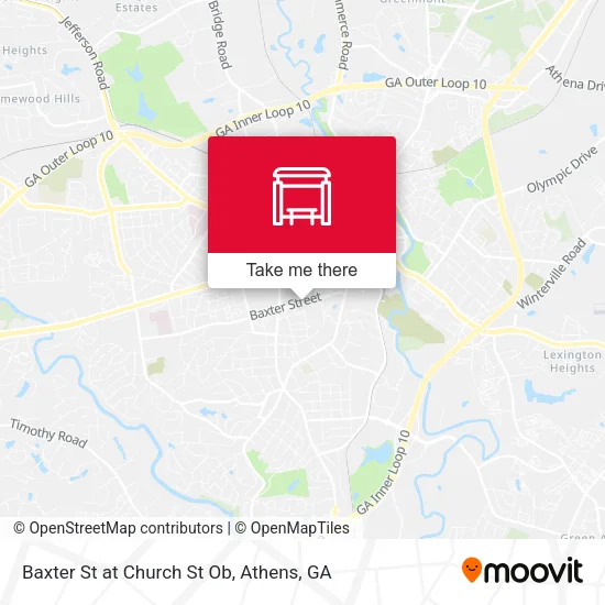 Mapa de Baxter St at Church St Ob