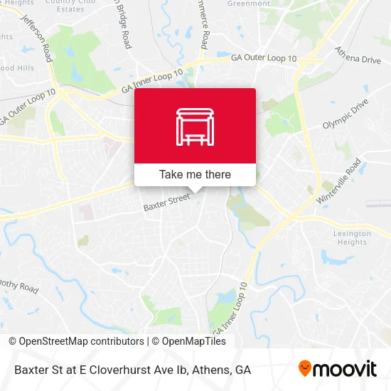 Mapa de Baxter St at E Cloverhurst Ave Ib