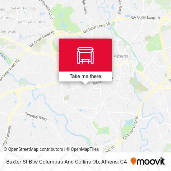 Mapa de Baxter St Btw Columbus And Collins Ob