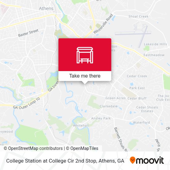 College Station at College Cir 2nd Stop map