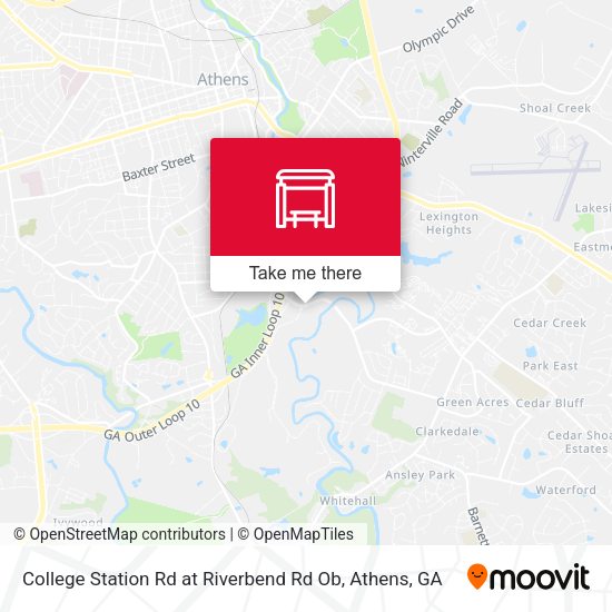 College Station Rd at Riverbend Rd Ob map