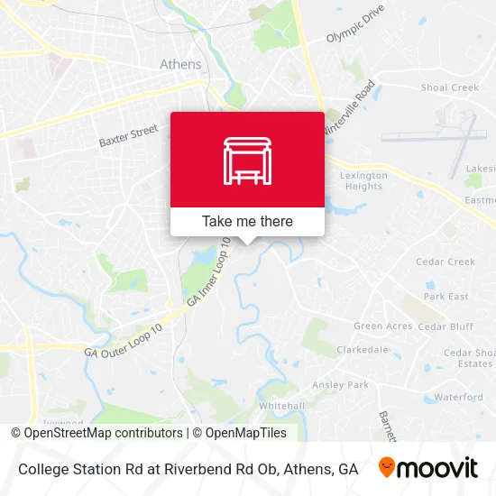 Mapa de College Station Rd at Riverbend Rd Ob