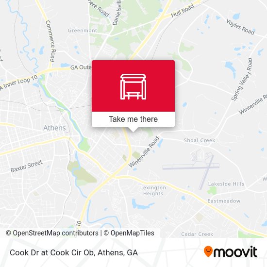 Cook Dr at Cook Cir Ob map