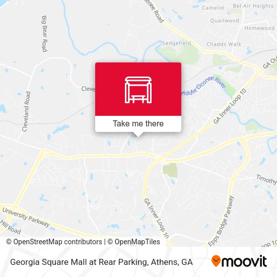 Mapa de Georgia Square Mall at Rear Parking