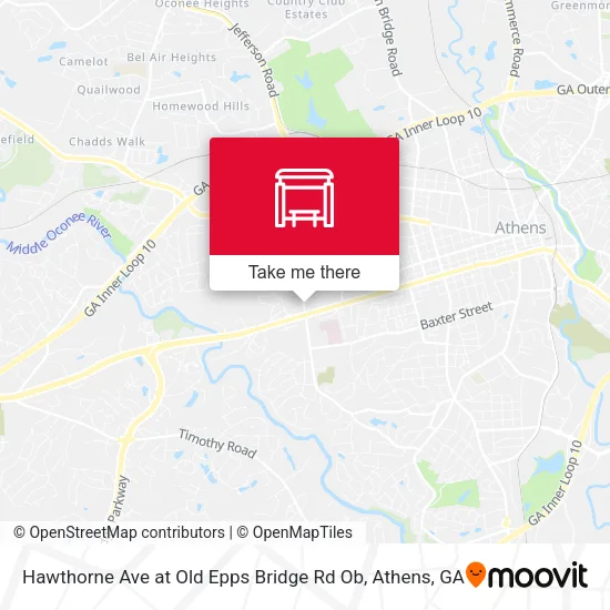 Hawthorne Ave at Old Epps Bridge Rd Ob map