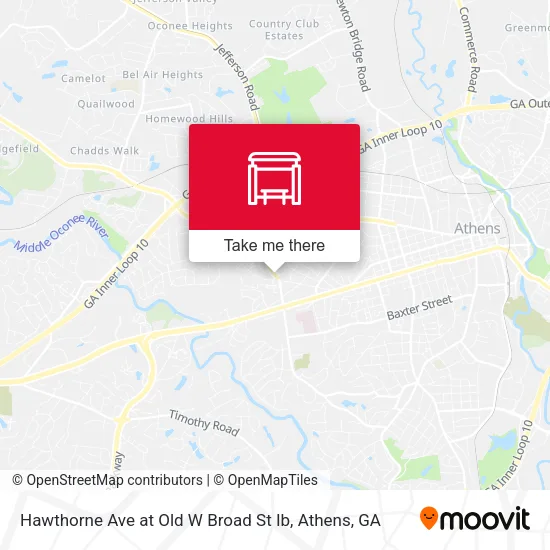 Hawthorne Ave at Old W Broad St Ib map