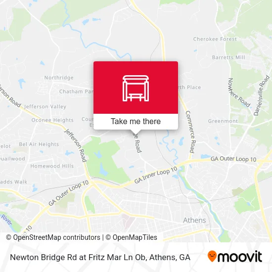 Mapa de Newton Bridge Rd at Fritz Mar Ln Ob