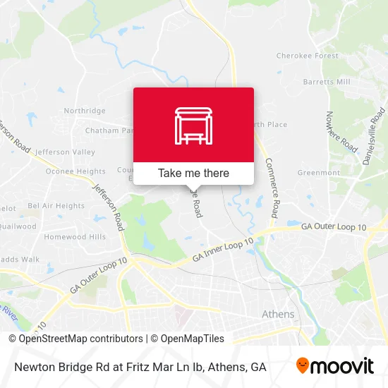 Mapa de Newton Bridge Rd at Fritz Mar Ln Ib