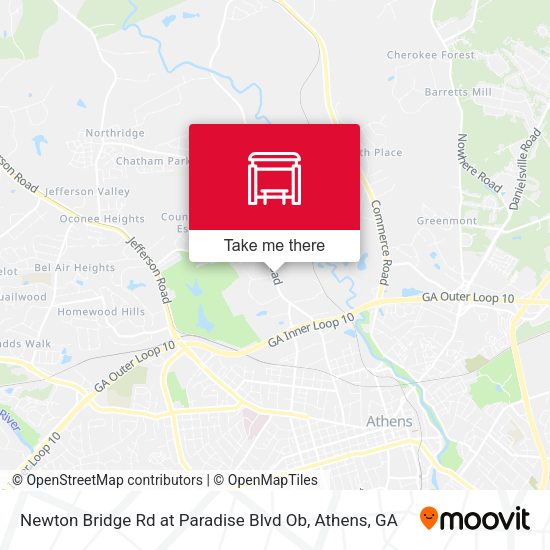 Newton Bridge Rd at Paradise Blvd Ob map