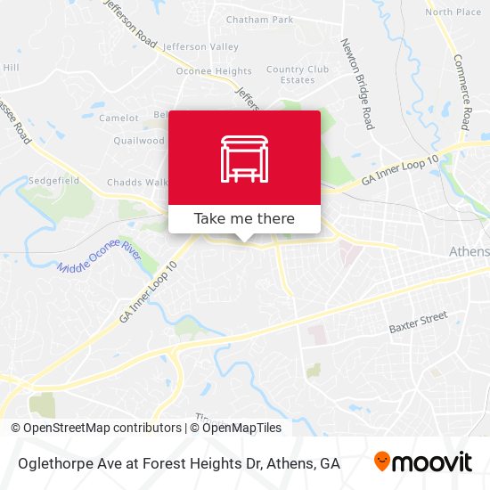 Oglethorpe Ave at Forest Heights Dr map