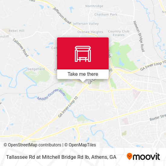 Tallassee Rd at Mitchell Bridge Rd Ib map