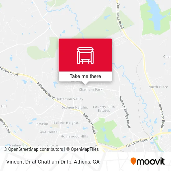 Vincent Dr at Chatham Dr Ib map