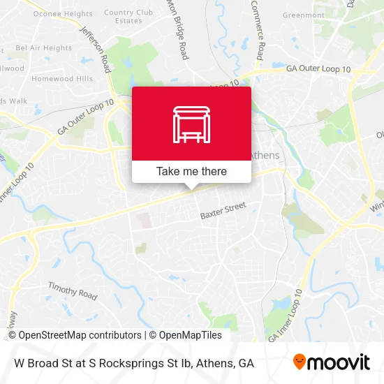 Mapa de W Broad St at S Rocksprings St Ib