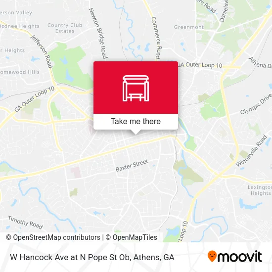 Mapa de W Hancock Ave at N Pope St Ob
