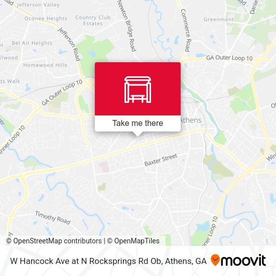 W Hancock Ave at N Rocksprings Rd Ob map