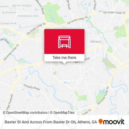 Mapa de Baxter St And Across From Baxter Dr Ob