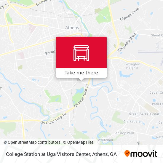 Mapa de College Station at Uga Visitors Center