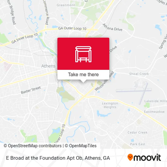 Mapa de E Broad at the Foundation Apt Ob