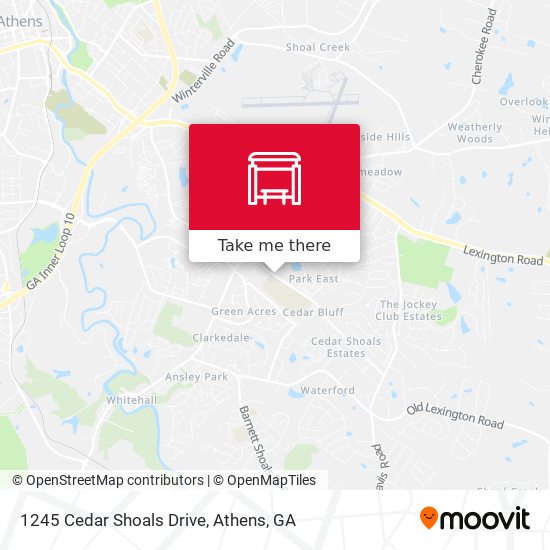 1245 Cedar Shoals Drive map