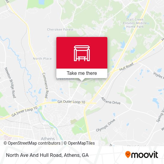 North Ave And Hull Road map
