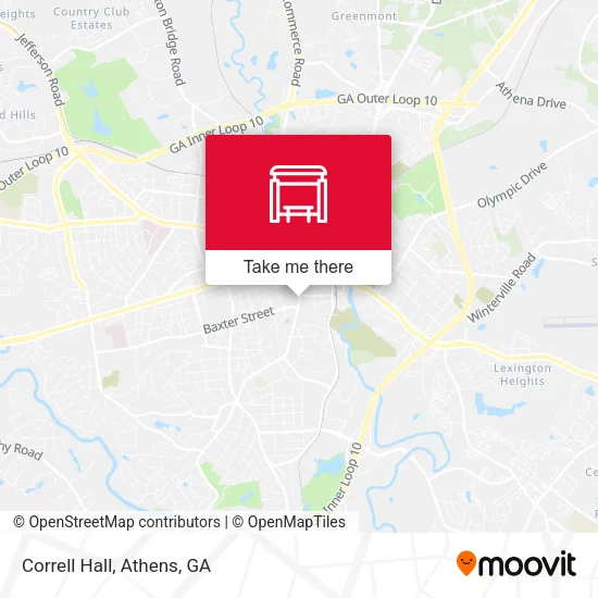 Mapa de Correll Hall